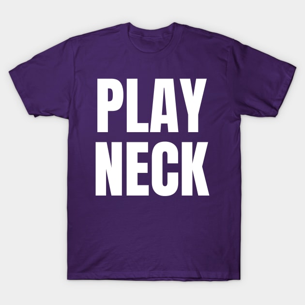 Play Neck White T-Shirt by One Team One Podcast